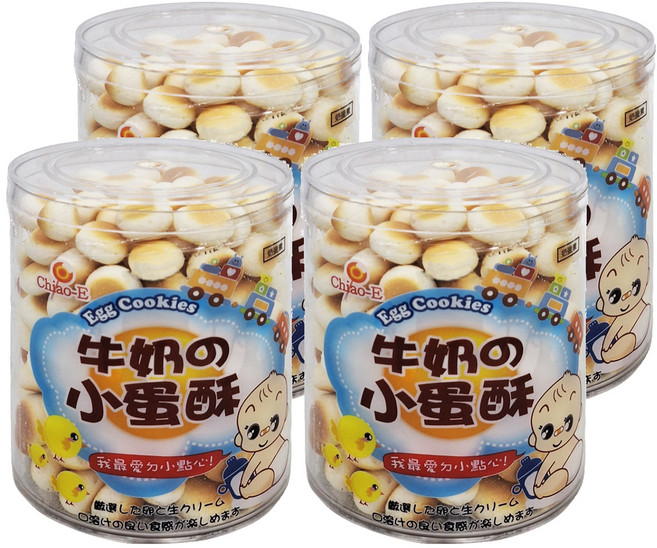 Chiao-E 巧益 小蛋酥, 牛奶, 130g, 4罐