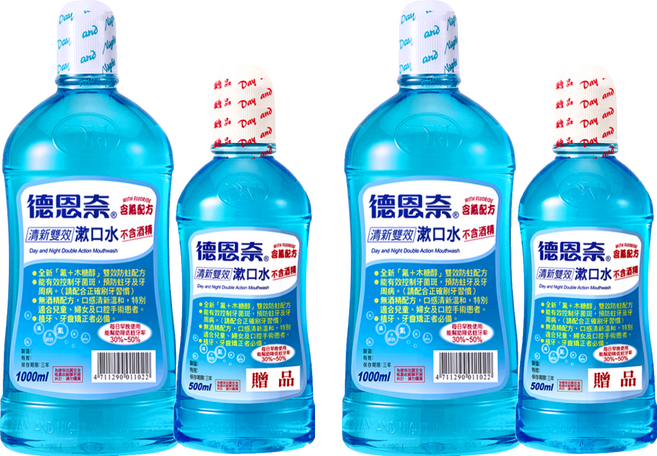 Day and Night 德恩奈 清新漱口水 1L + 500ml, 2組, 1.5L