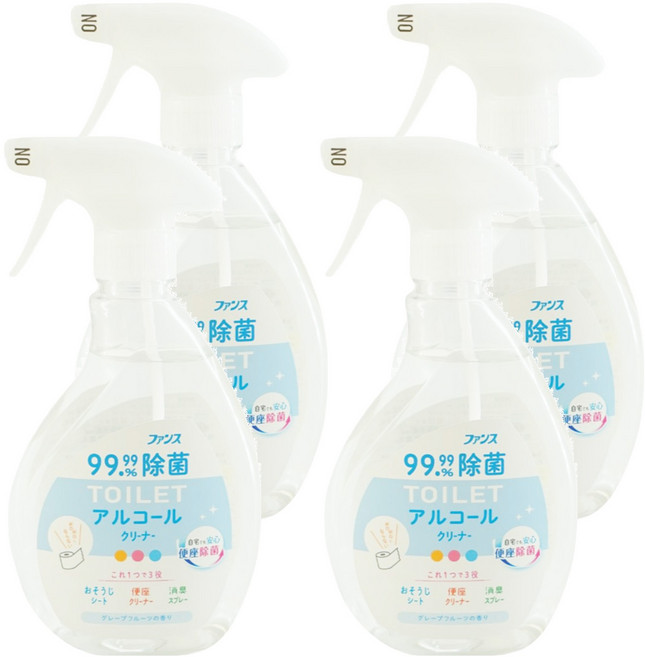 第一石鹼 浴廁酒精除菌清潔劑 400ml 99.9%除菌, 4瓶