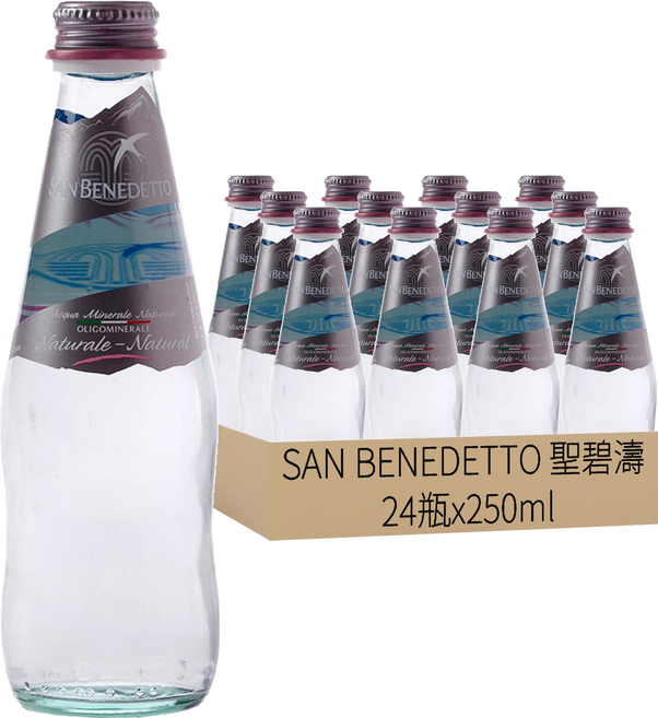 SAN BENEDETTO 聖碧濤 義大利天然礦泉水, 250ml, 24瓶