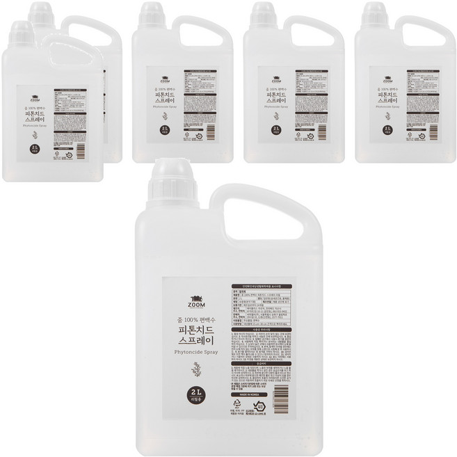 ZOOM 扁柏除臭噴霧補充液, 2L, 6瓶