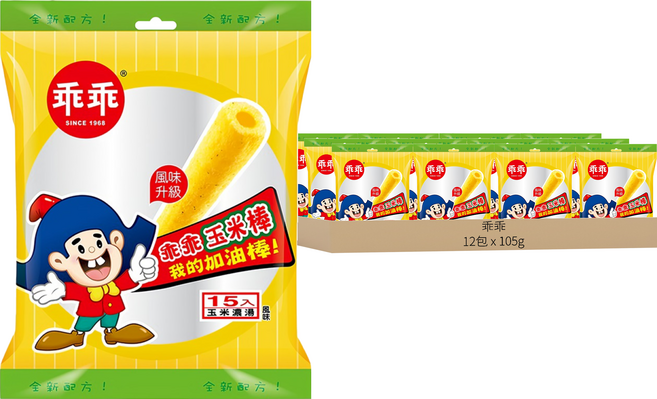 乖乖 玉米棒 玉米濃湯 15入, 105g, 12袋