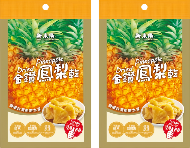 新東陽 金鑽鳳梨水果乾, 50g, 2包