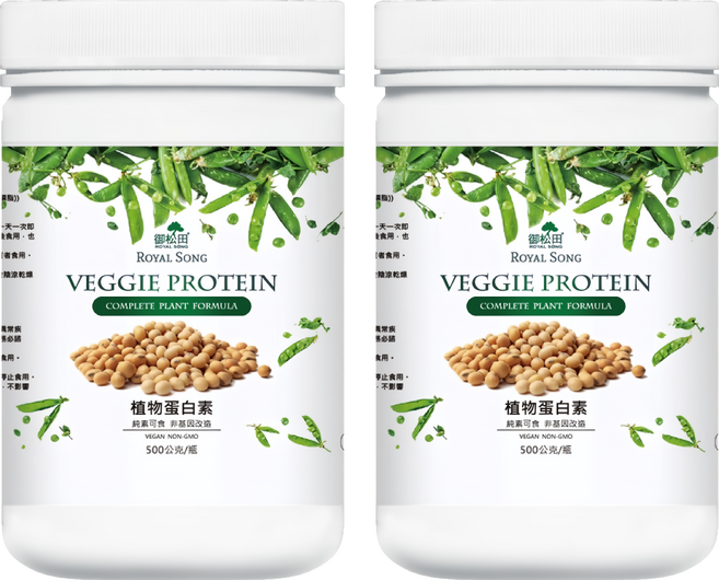 ROYAL SONG 御松田 植物蛋白素 無糖, 2個, 500g
