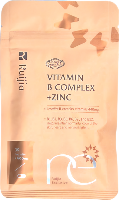 Ruijia 露奇亞 天然酵母B群 + 鋅, 18g, 30顆, 1包
