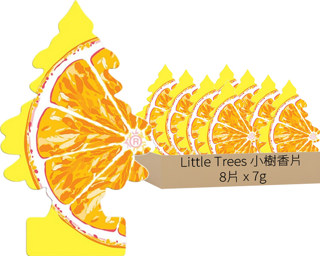 Little Trees 小樹香片 香氛卡, 沁橘, 7g, 8片