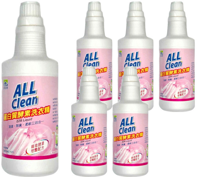 do it 多益得 ALL Clean 蛋白質酵素洗衣精, 946ml, 6瓶