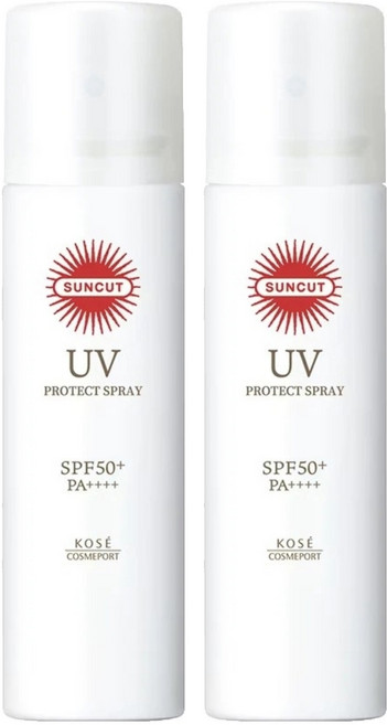 KOSE 高絲 SUNCUT UV 曬可皙 台灣公司貨 高效防曬噴霧, 90g, 2瓶