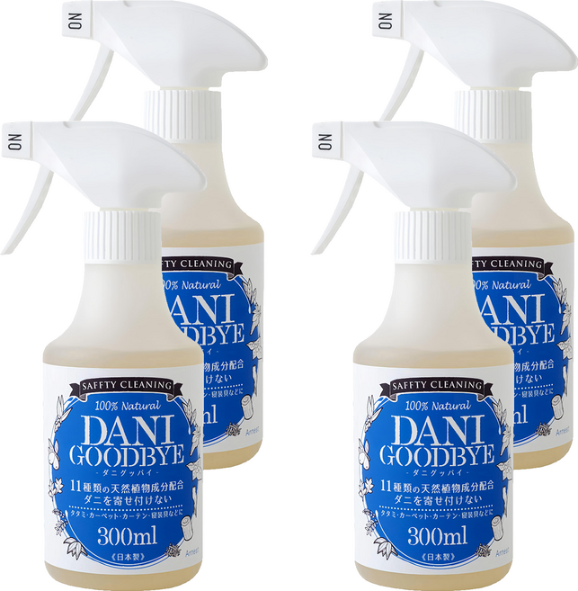 Arnest Good Bye 天然植物除蟎噴霧 溫和安心素材 日本製造, 300ml, 4瓶