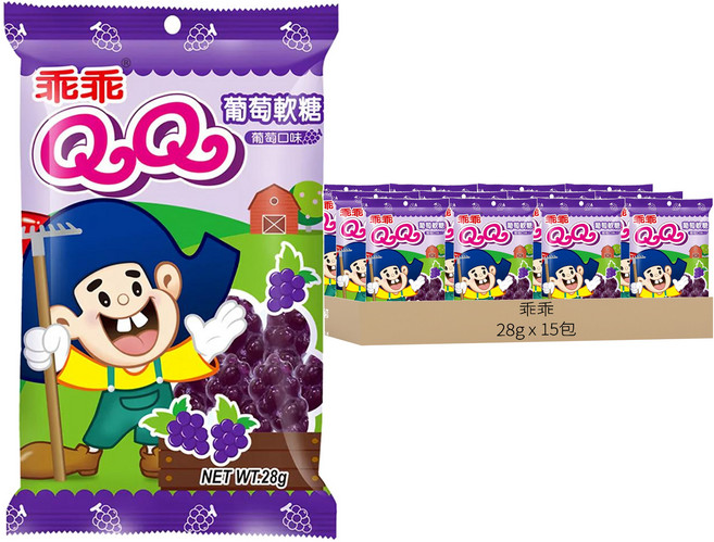 乖乖 QQ葡萄軟糖, 28g, 15包