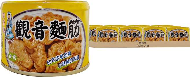 觀音牌 麵筋, 170g, 24罐