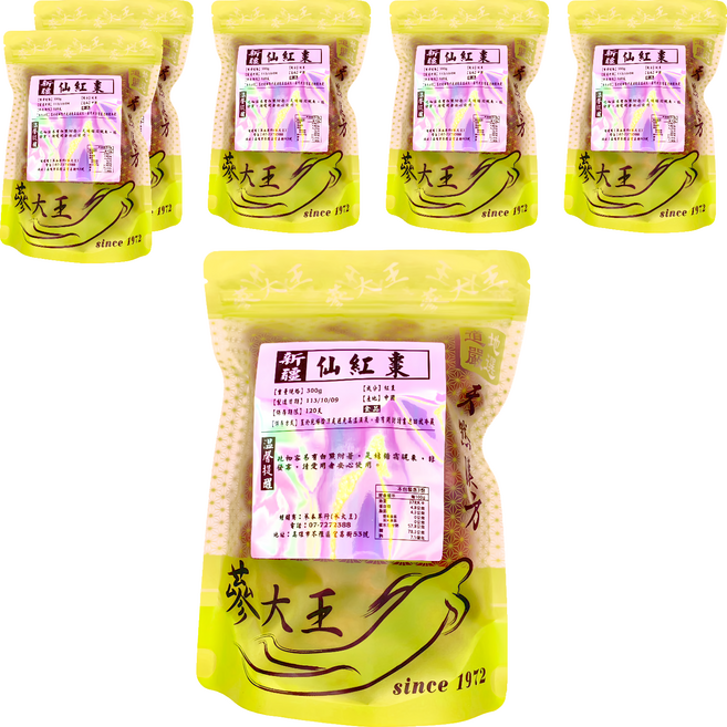 蔘大王 新疆仙紅棗, 300g, 6包