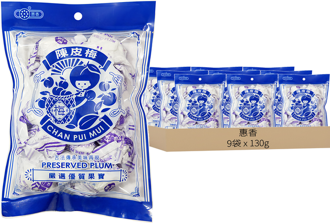 惠香 陳皮梅, 130g, 9袋