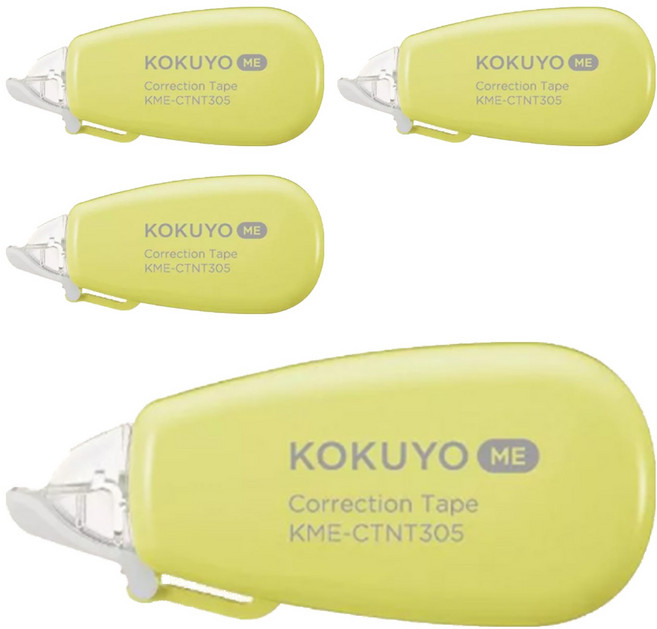 KOKUYO 國譽 ME 象牙白修正帶 B罫 6m, 網球綠, 4個