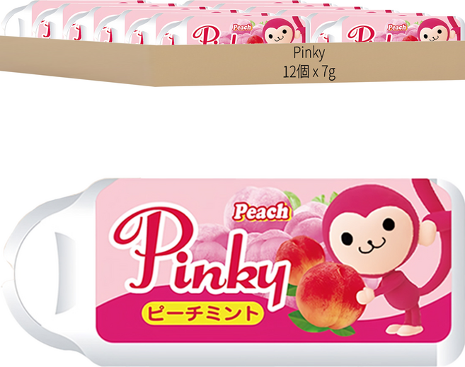 Pinky 薄荷糖 水蜜桃口味, 7g, 12個