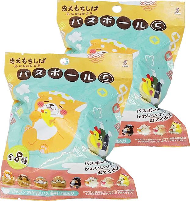 SK JAPAN 忠犬沐浴球 附玩具 溫泉 全8種, 75g, 2個