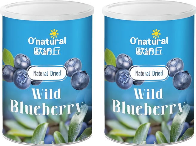 O'natural 歐納丘 天然野生藍莓乾, 150g, 2罐