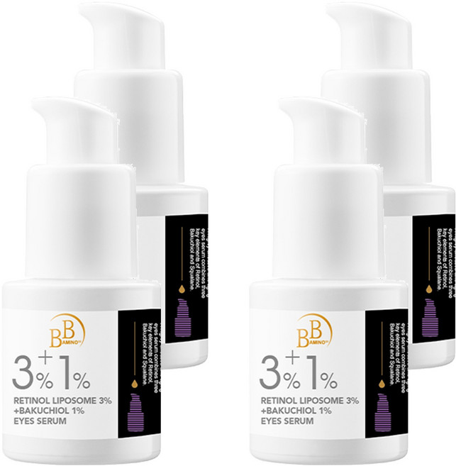BB AMINO 科研 3%A醇微脂囊 + 1%補骨脂酚撫紋眼部精華, 15ml, 4瓶