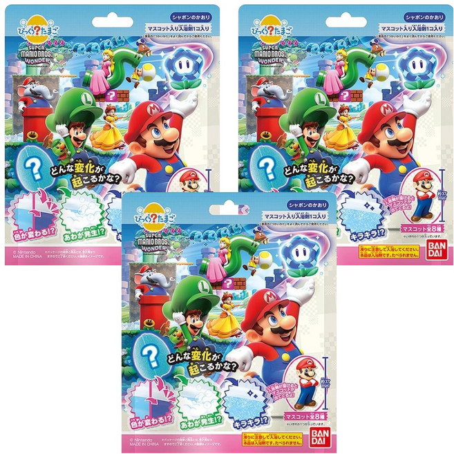 BANDAI 瑪利歐 沐浴球, 3個, 75g