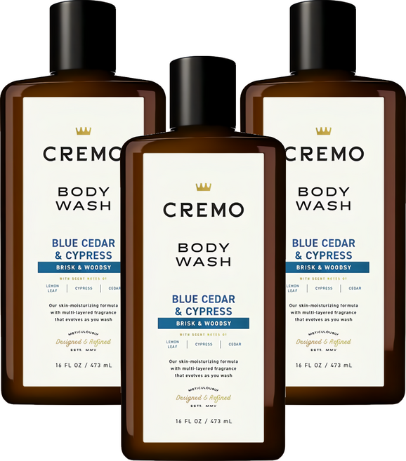 CREMO 雪松柏樹 沐浴露, 473ml, 3瓶