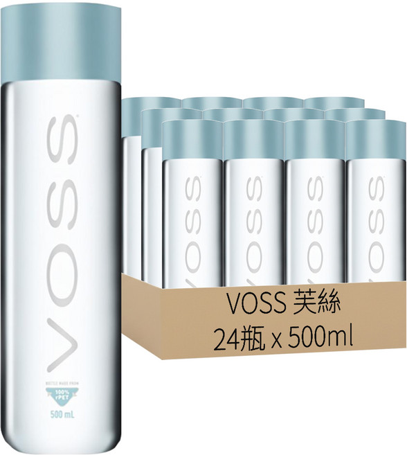 VOSS 芙絲 天然礦泉水, 500ml, 24瓶