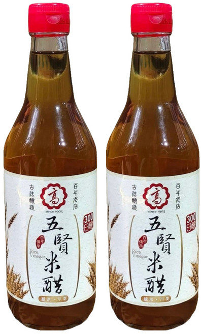 高記 五賢米醋, 520ml, 2個