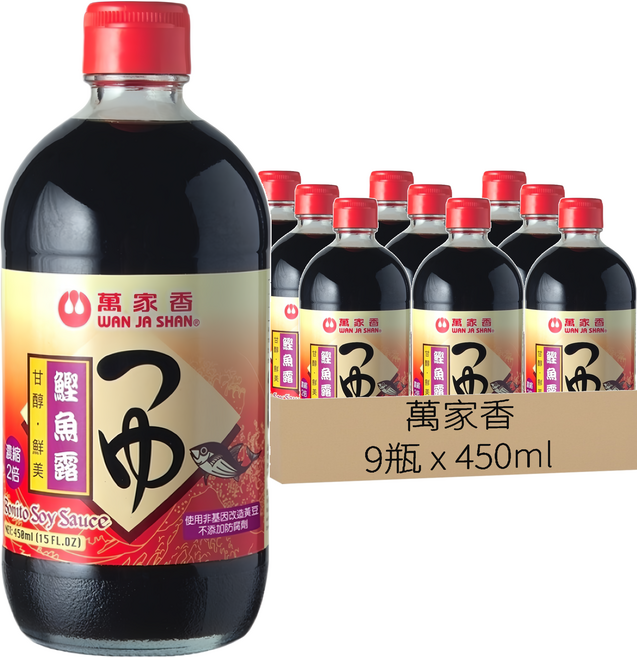 萬家香 鰹魚露, 450ml, 9瓶
