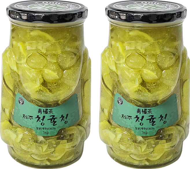 韓味不二 濟州島青橘茶 果醬, 20g, 50份, 2罐