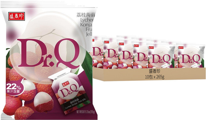 盛香珍 Dr.Q 荔枝蒟蒻, 265g, 10袋