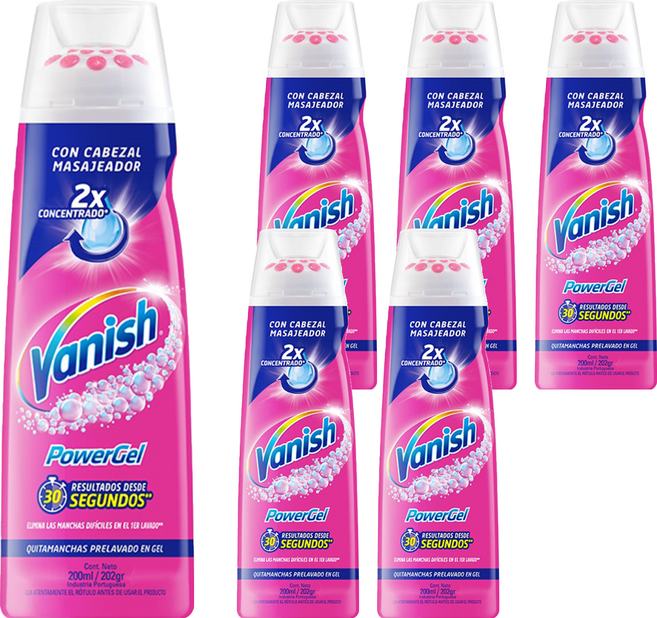 Vanish 漬無蹤 碧蓮第二代 衣物去漬凝膠, 200ml, 6瓶