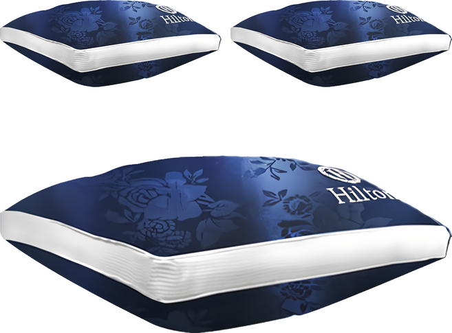 Hilton 希爾頓 凡爾賽宮迷情銀離子沉睡獨立筒枕 五星級飯店獨立筒枕, 藍色, 3個