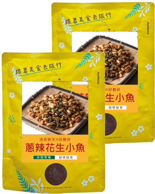 臻御行 蔥辣花生小魚, 200g, 2個