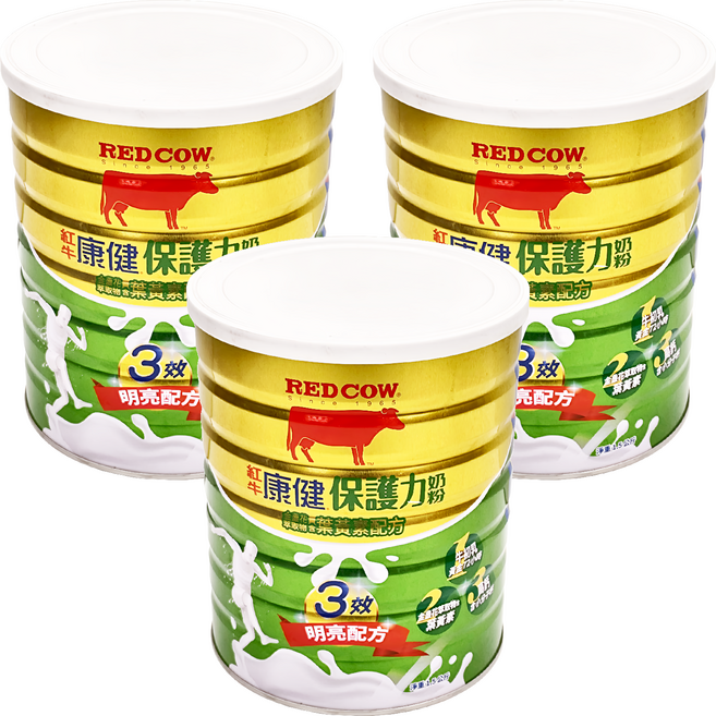 RED COW 紅牛 康健保護力奶粉 金盞花萃取物含葉黃素配方, 1.5kg, 3罐