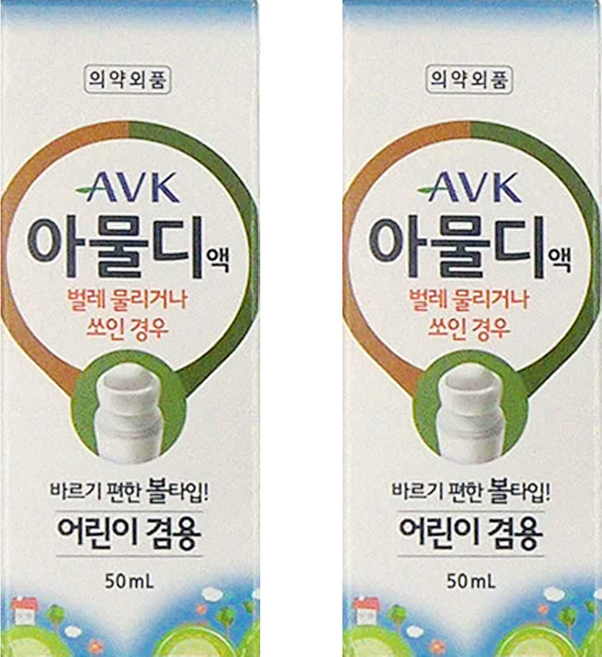 Aloe Vera Korea AVK 止癢滾珠瓶 50mL 蚊咬可用, 2瓶