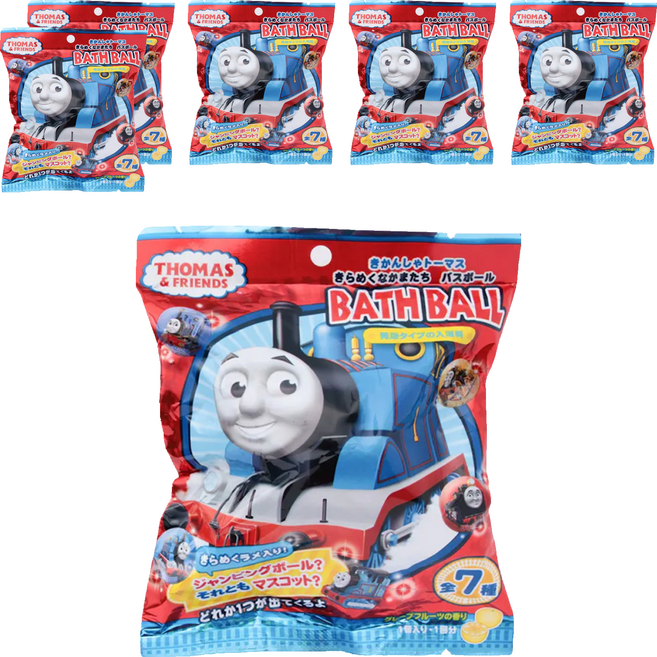 日本 nol 湯瑪士小火車入浴球 內附玩具, 60g, 6個
