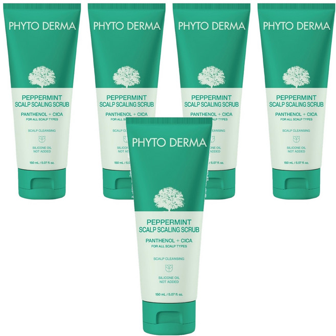 PHYTO DERMA 朵蔓 草本頭皮磨砂淨化霜, 150ml, 5條