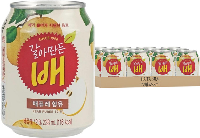 HAITAI 海太 水梨汁, 238ml, 72罐