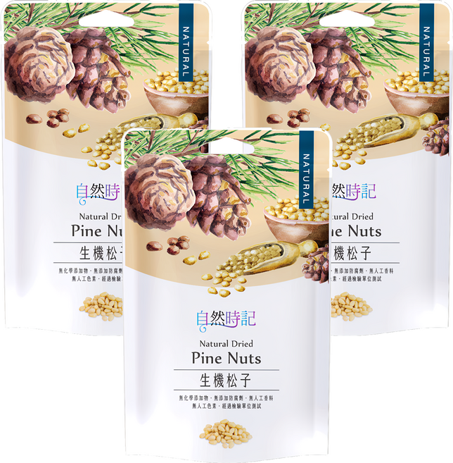 Nature Time 自然時記 生機松子, 120g, 3包