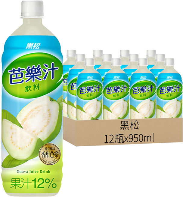 黑松 芭樂汁, 950ml, 12瓶
