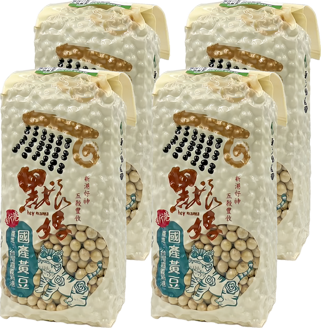 新港鄉農會 黑娘媽 -台灣在地安心黃豆, 4包, 600g