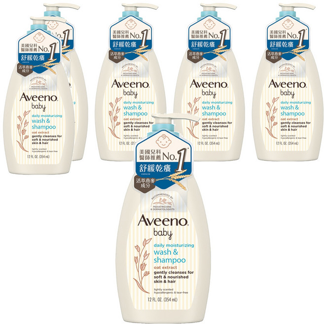 Aveeno baby 嬰兒燕麥沐浴洗髮露, 354ml, 6瓶