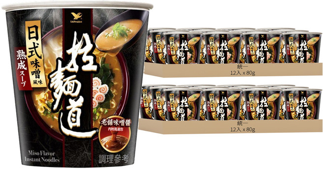 統一 拉麵道 日式味噌風味拉麵, 24入