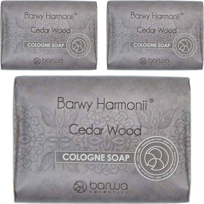 barwa COSMETICS 奢華SPA雪松香氛皂, 190g, 3個
