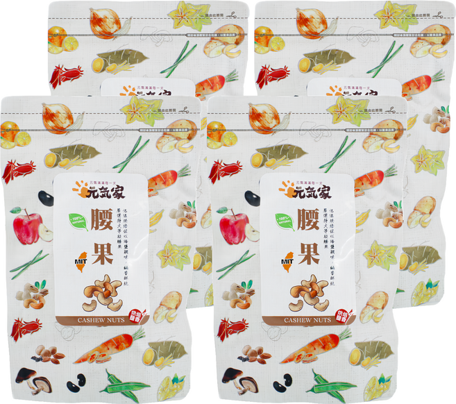 元氣家 烘焙鹽香腰果, 200g, 4包