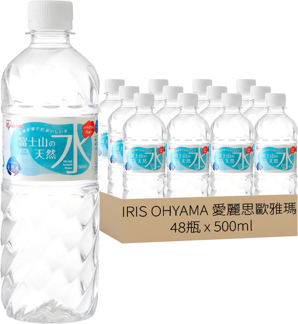 IRIS FOODS OHYAMA 愛麗思歐雅瑪 富士山礦泉水, 48個, 500ml