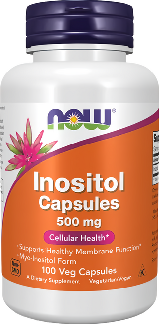 Now 肌醇膠囊 500mg 全素, 100顆, 1罐