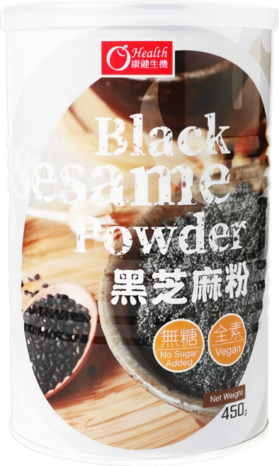 康健生機 黑芝麻粉 無糖, 450g, 1罐