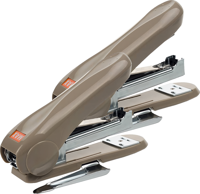 MAX 美克司 釘書機 帶除針器 HD-50R-BE, 米色, 2個