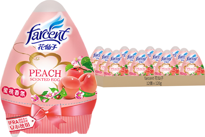 Farcent 花仙子 香氛蛋, 120g, 12個, 蜜桃香氛