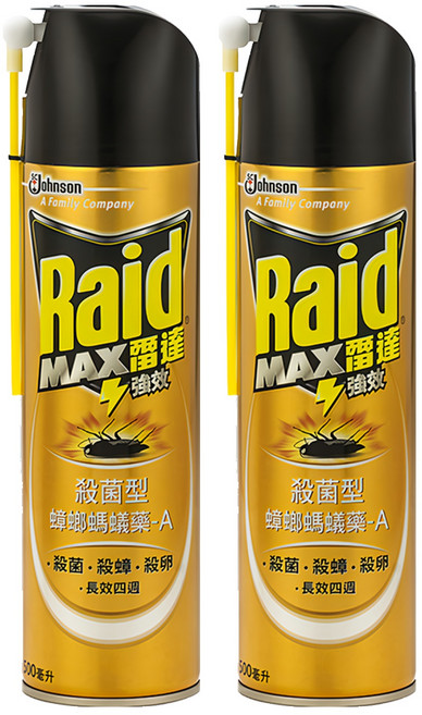 Raid 雷達 殺菌型蟑螂螞蟻藥, 500ml, 2罐